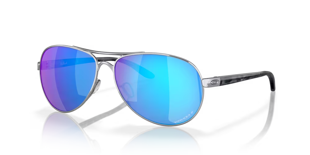 Oakley Women's Feedback Polished Polar Metal Sunglasses