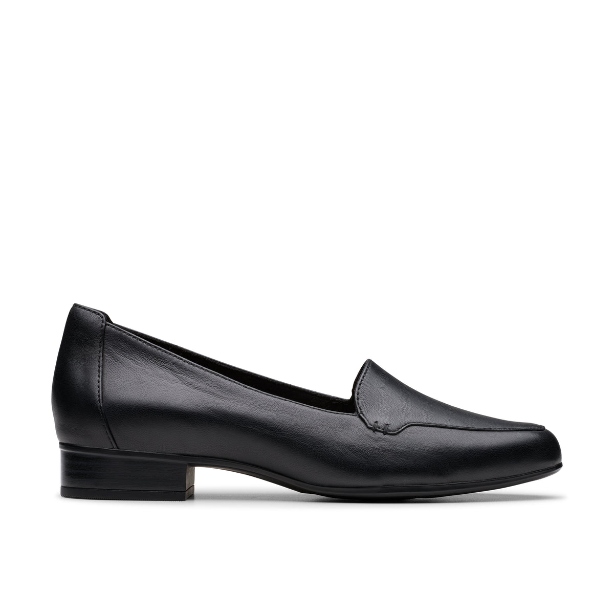 Clarks Women's Krystine Lily Black Leather Loafers Wide