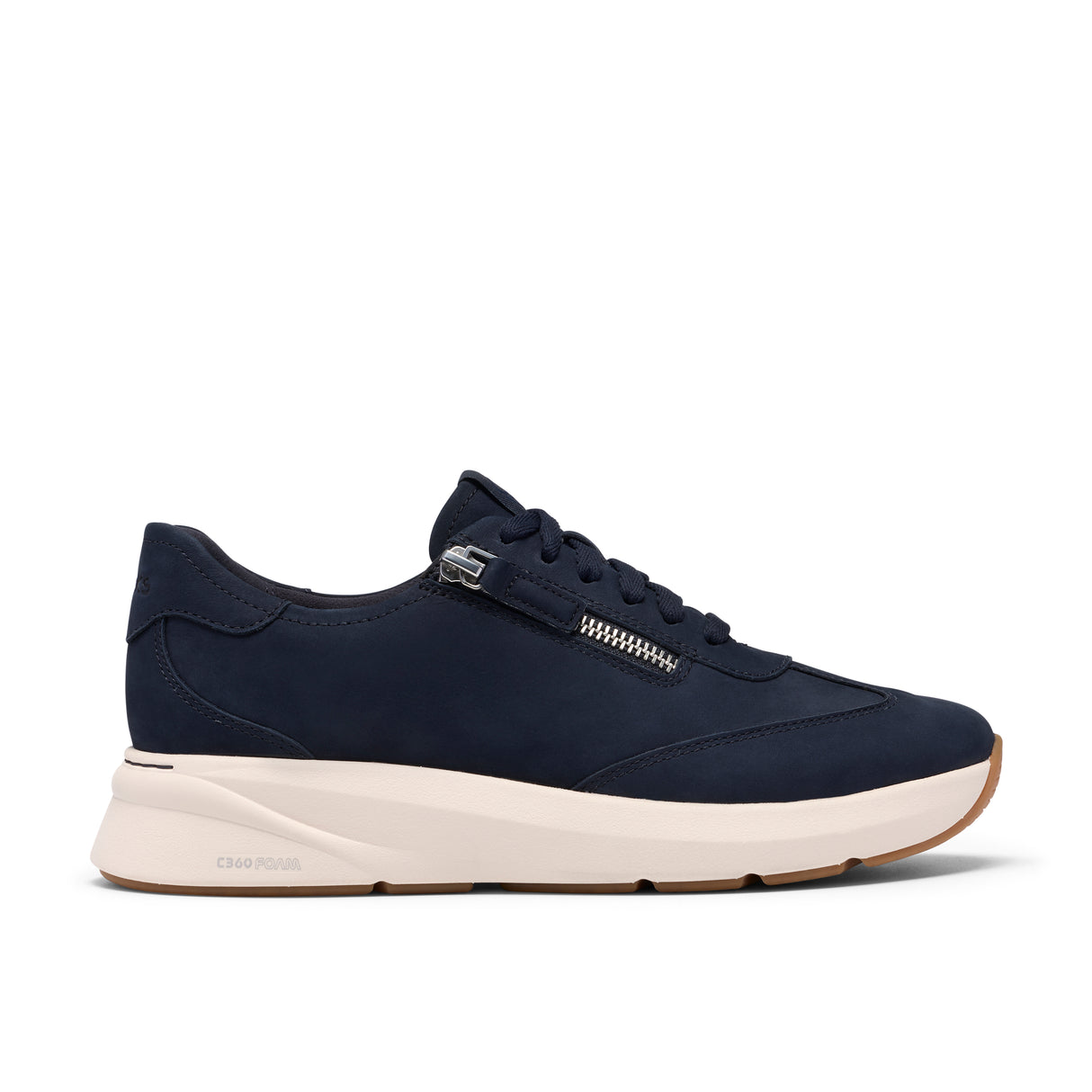 Clarks Women's Code R Run Navy Nubuck Sneakers