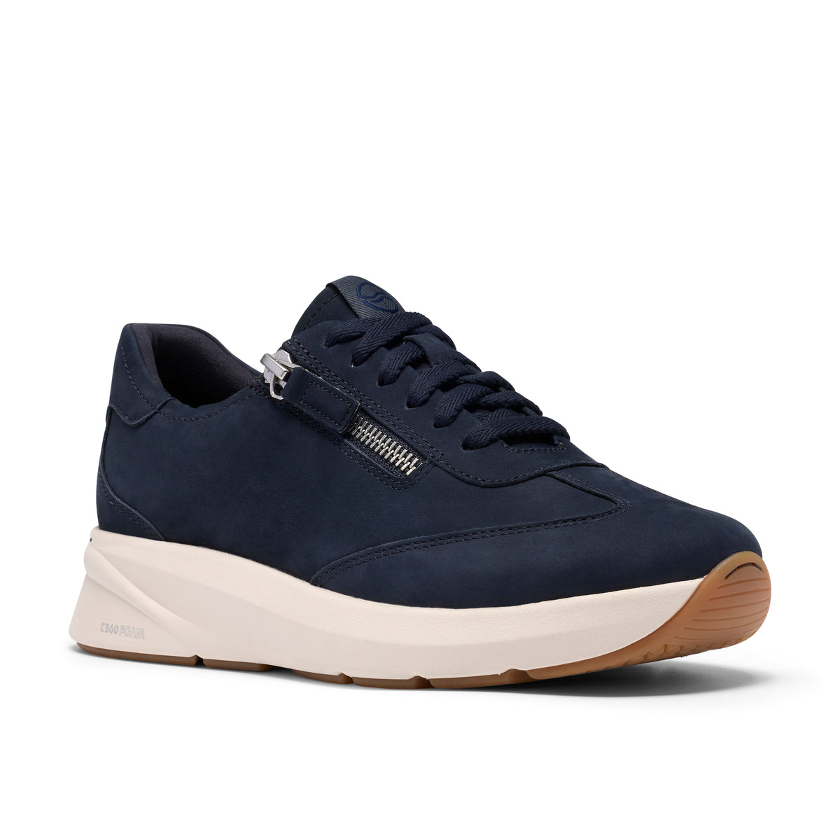 Clarks Women's Code R Run Navy Nubuck Sneakers