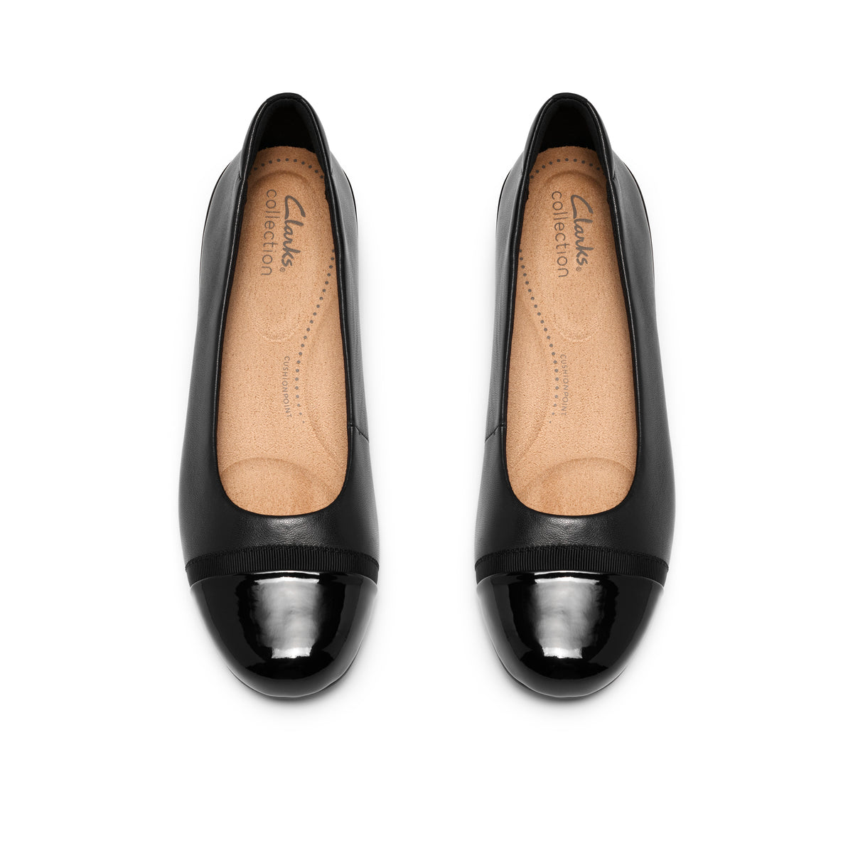 Clarks Women's Cathrynn Dusk Black Pat Dress Shoes