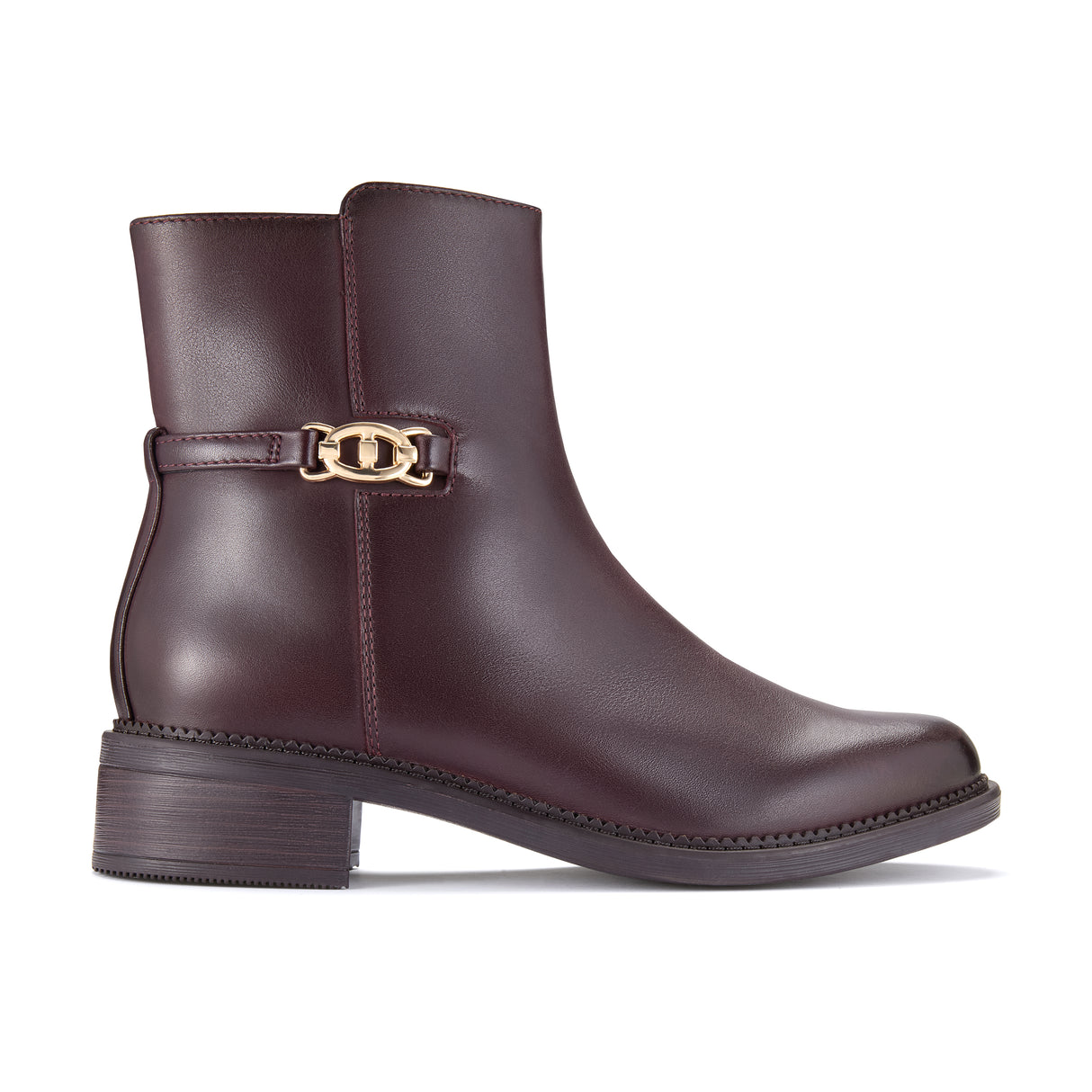 Clarks Women's Maye Kaylie Merlot Leather Boots