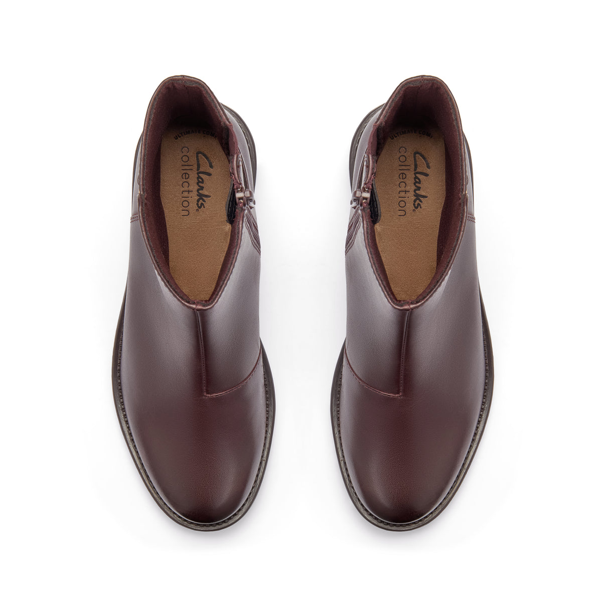Clarks Women's Maye Kaylie Merlot Leather Boots
