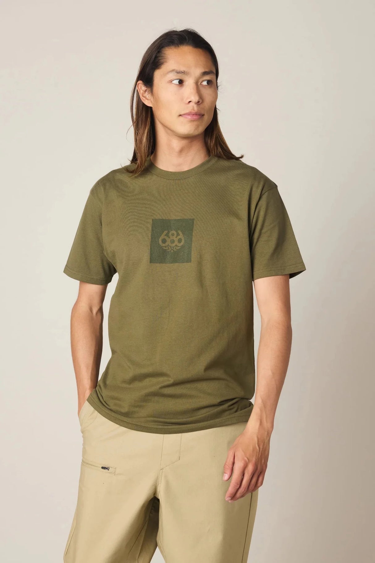 686 Men's Knockout Authentic Short Sleeve T-Shirt - Military Green