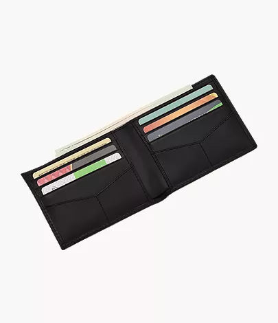 Fossil Men's Derrick Sliding 2-in-1 Wallet Black