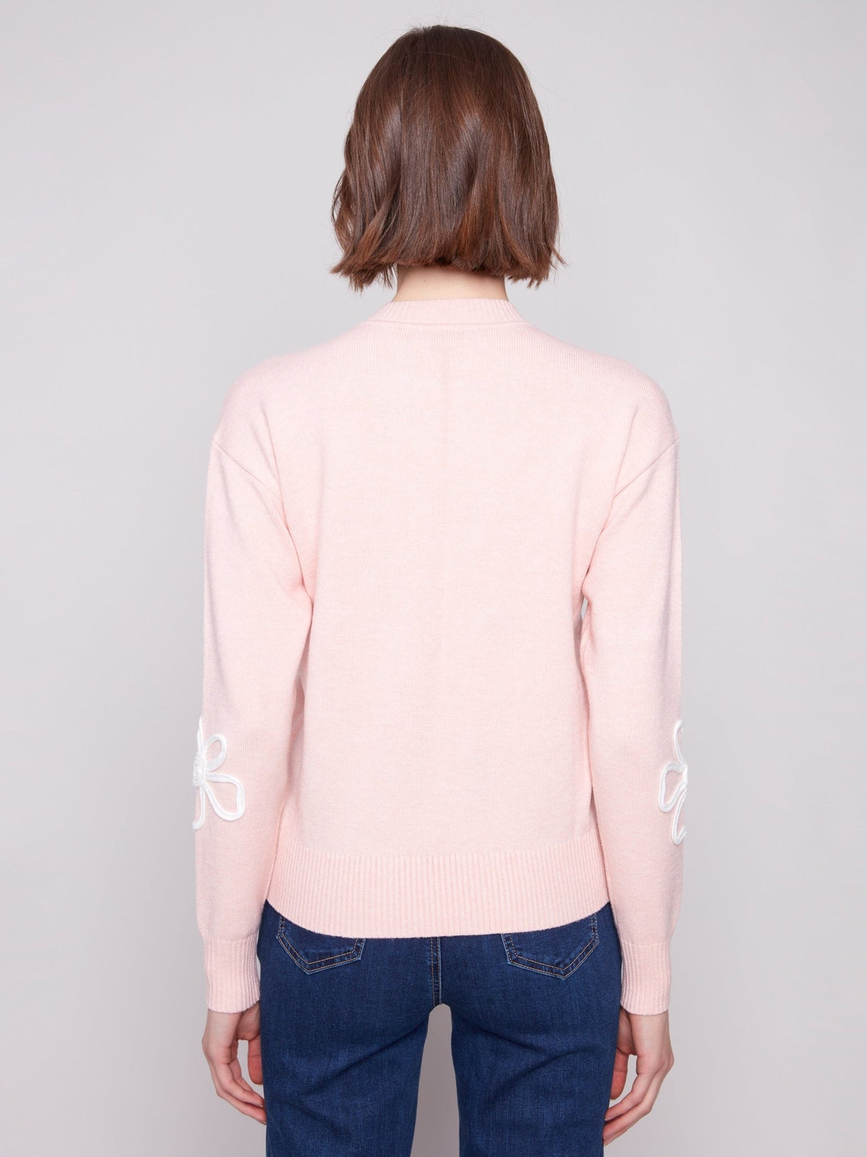 Charlie B Women's Crew Neck Soutache Detail Sweater - A&M Clothing & Shoes - Westlock