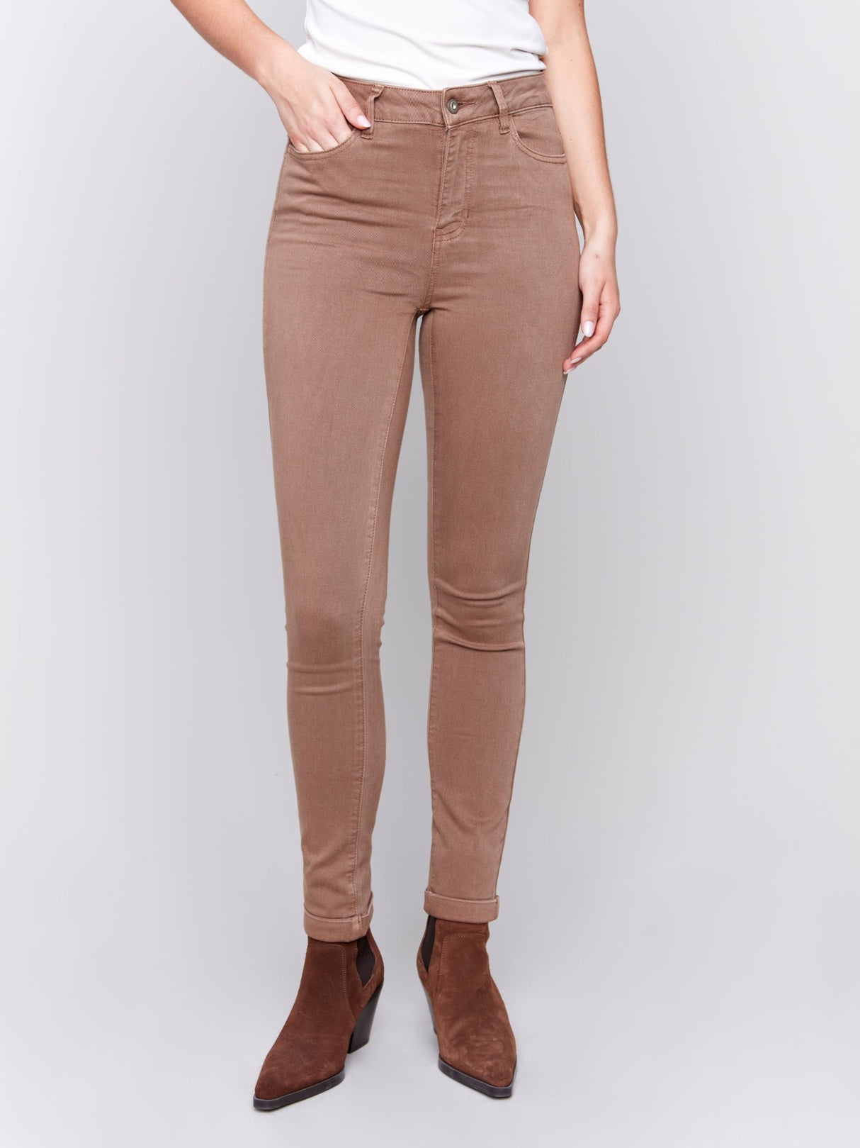Charlie B Women's Cuff Hem Pants - A&M Clothing & Shoes - Westlock