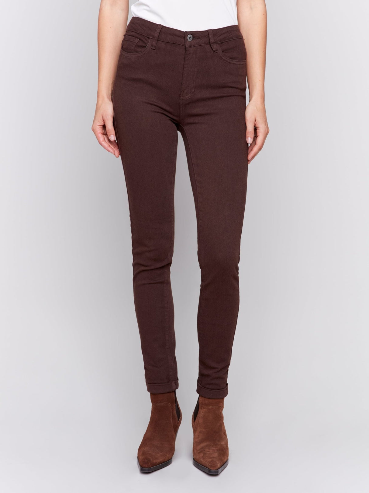 Charlie B Women's Cuff Hem Pants - A&M Clothing & Shoes - Westlock
