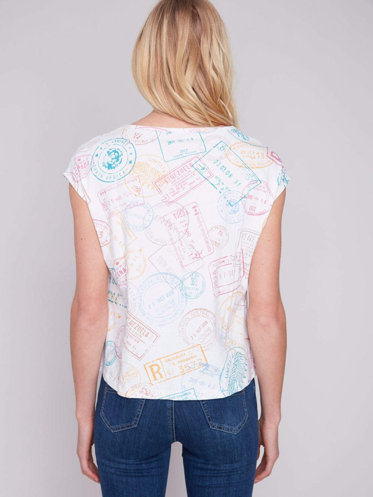 Charlie B Women's Front Tie Top - A&M Clothing & Shoes - Westlock