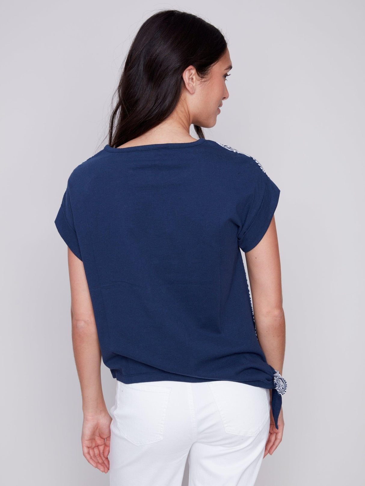 Charlie B Women's Printed Combo Top - A&M Clothing & Shoes - Westlock