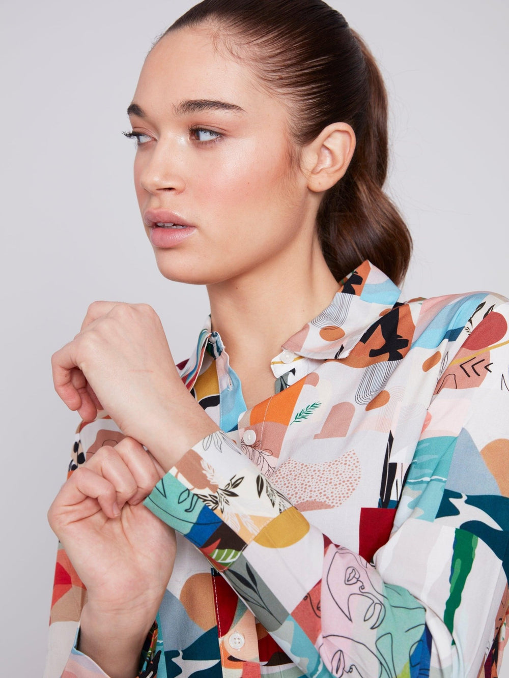Charlie B Women's Printed Long Slv Shirt - A&M Clothing & Shoes - Westlock