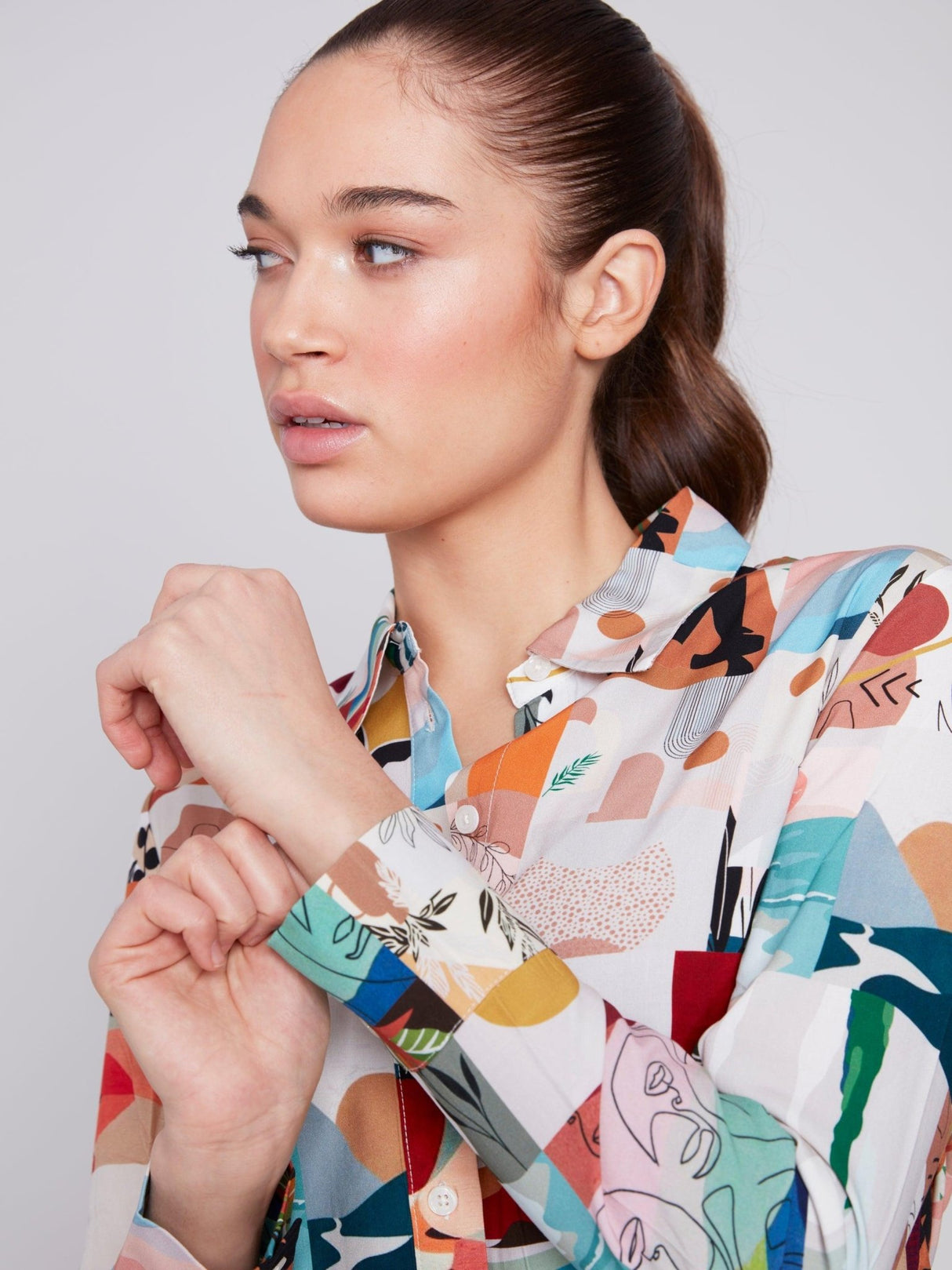 Charlie B Women's Printed Long Slv Shirt - A&M Clothing & Shoes - Westlock