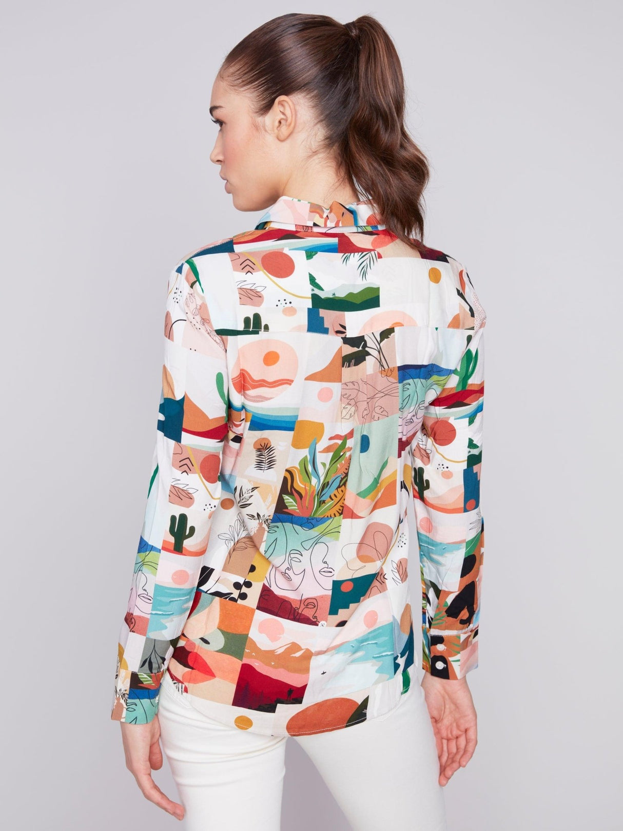 Charlie B Women's Printed Long Slv Shirt - A&M Clothing & Shoes - Westlock