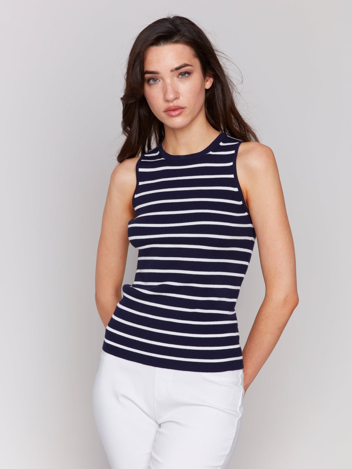 Charlie B Women's Rib Knit Top - A&M Clothing & Shoes - Westlock