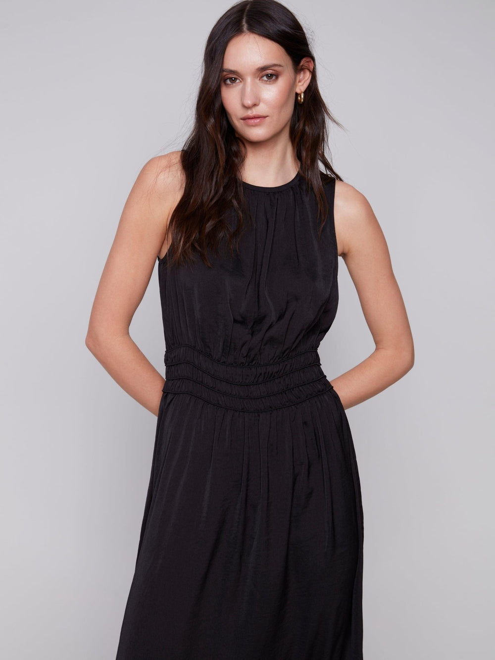 Charlie B Women's Solid Sleeveless Dress - A&M Clothing & Shoes - Westlock