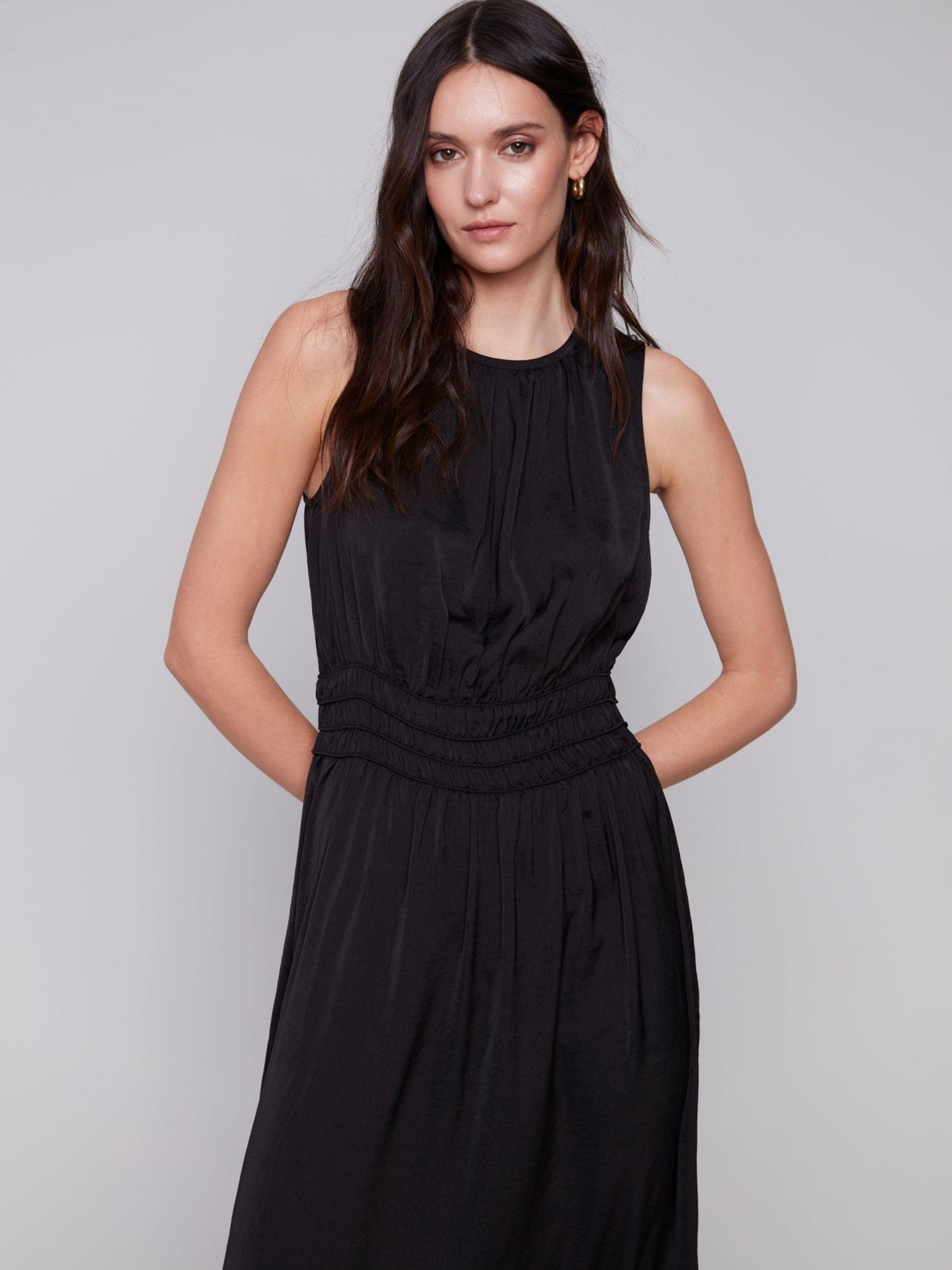 Charlie B Women's Solid Sleeveless Dress - A&M Clothing & Shoes - Westlock