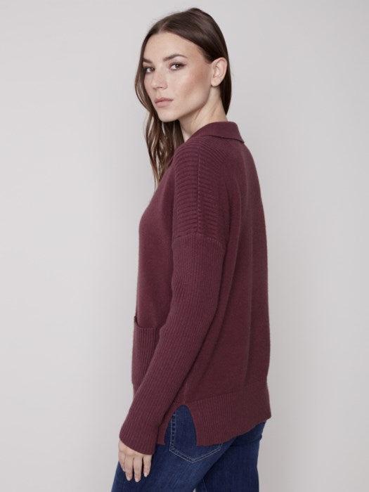 Charlie B Women's Vneck Sweater - A&M Clothing & Shoes - Westlock