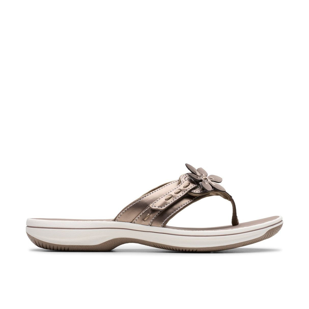 Clarks Women's Breeze Opal Pewter Sandals - A&M Clothing & Shoes - Westlock