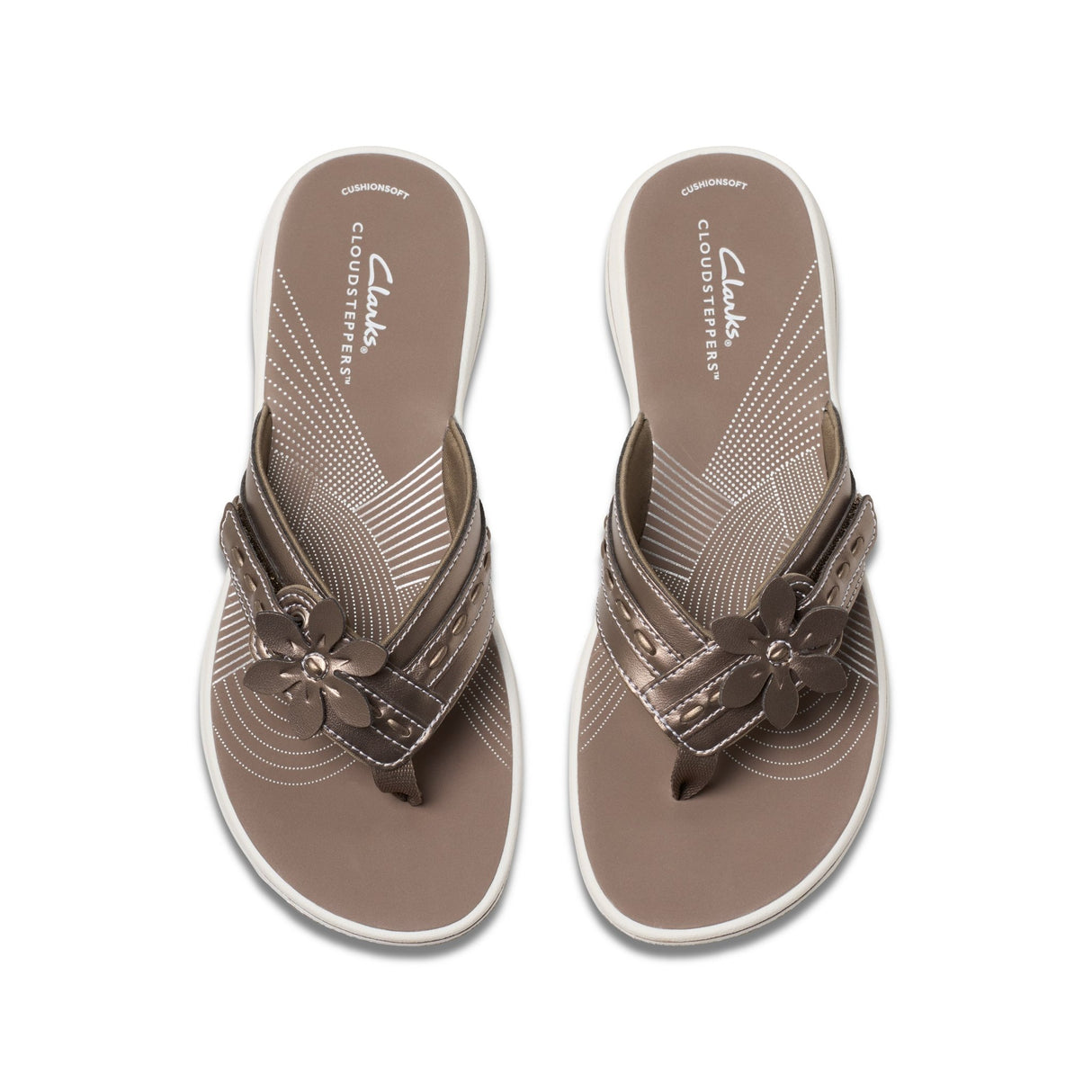 Clarks Women's Breeze Opal Pewter Sandals - A&M Clothing & Shoes - Westlock