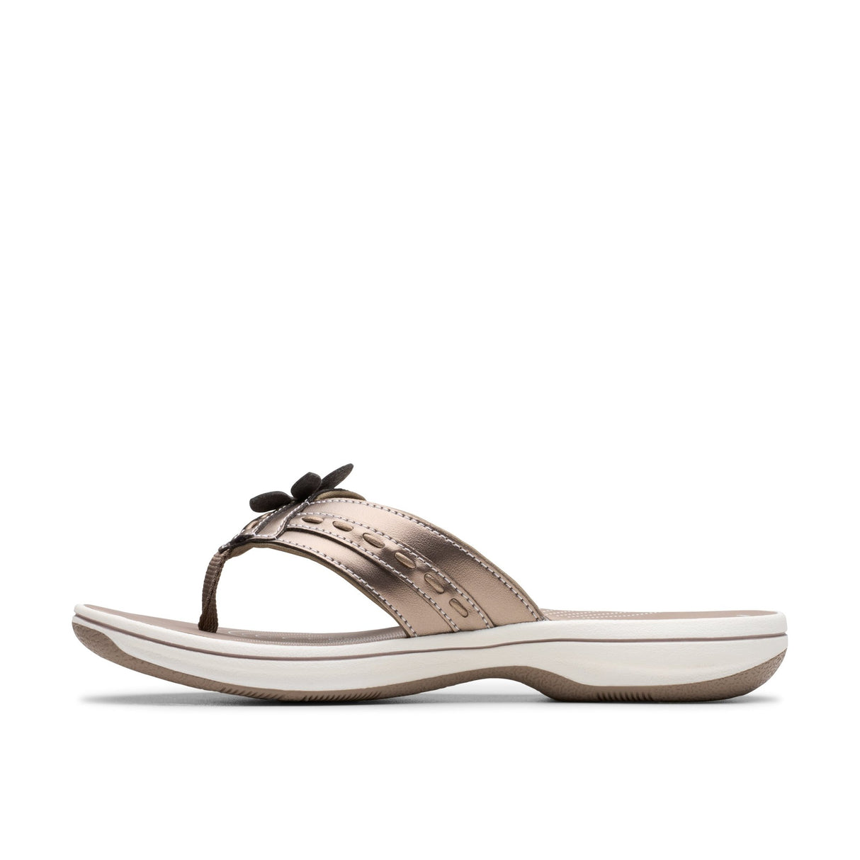 Clarks Women's Breeze Opal Pewter Sandals - A&M Clothing & Shoes - Westlock