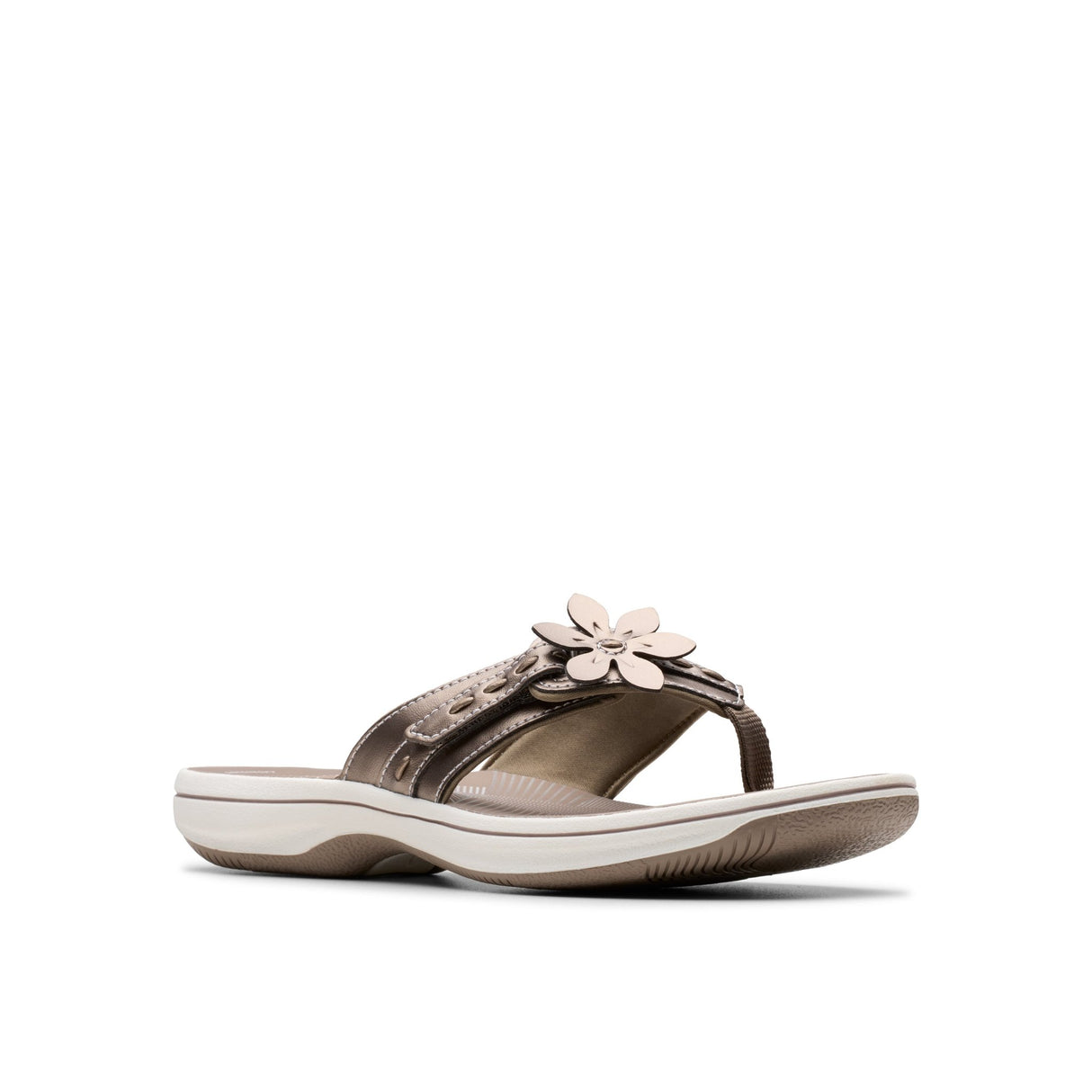 Clarks Women's Breeze Opal Pewter Sandals - A&M Clothing & Shoes - Westlock