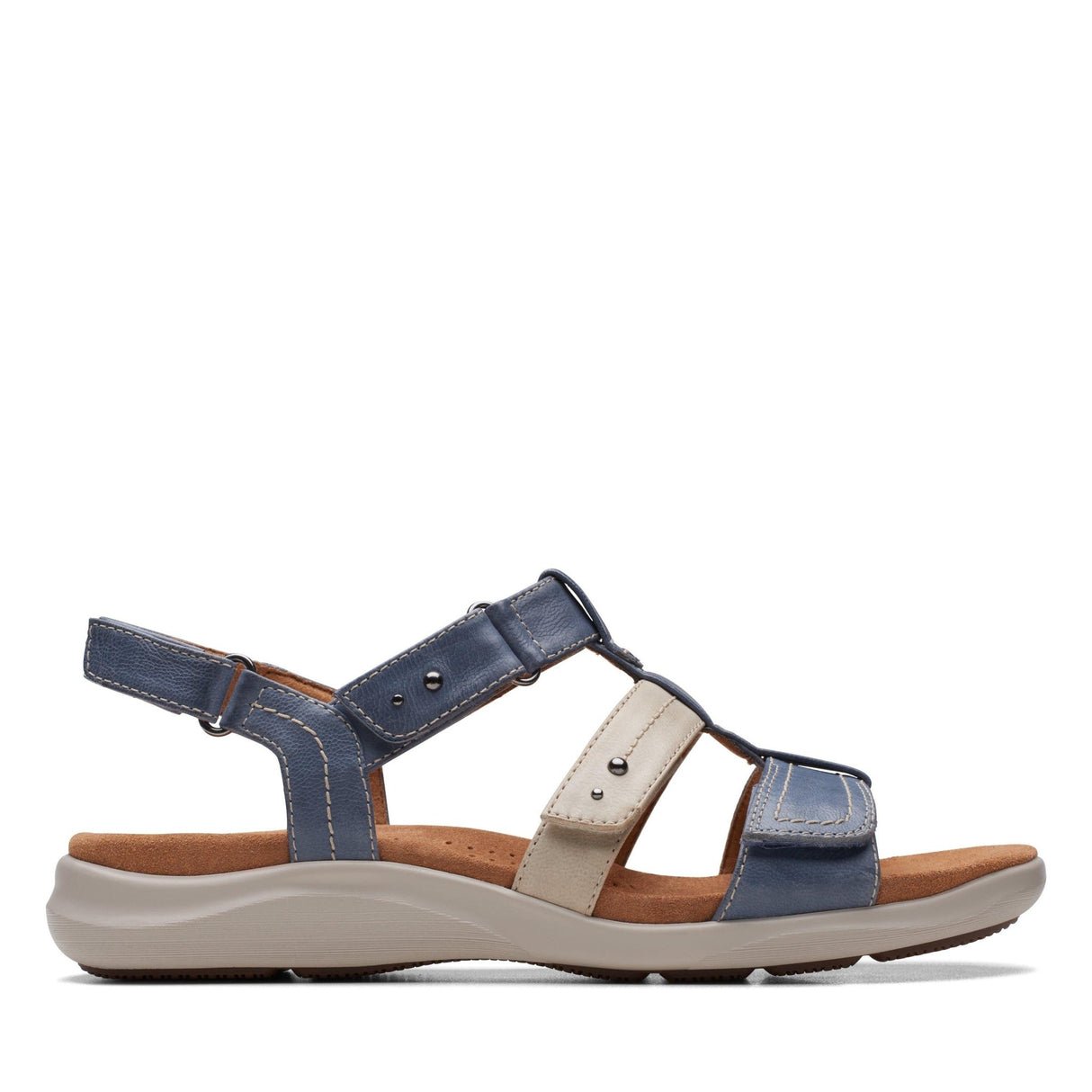 Clarks Women's Kitly Step Denim Sandals - A&M Clothing & Shoes - Westlock