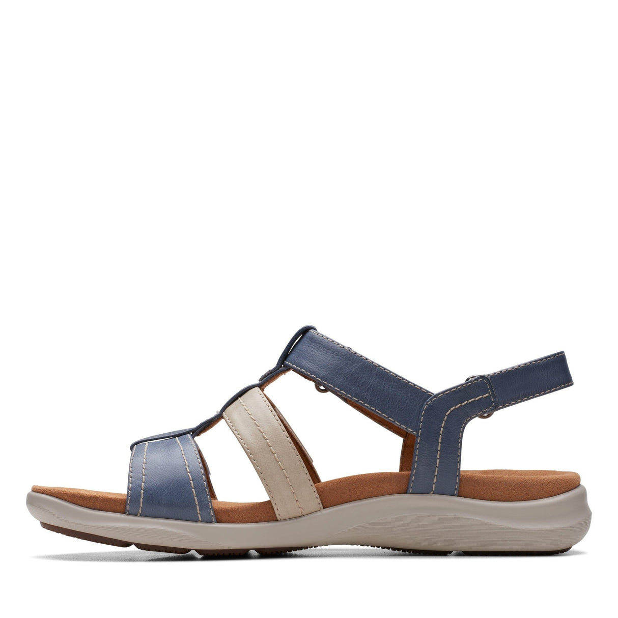 Clarks Women's Kitly Step Denim Sandals - A&M Clothing & Shoes - Westlock