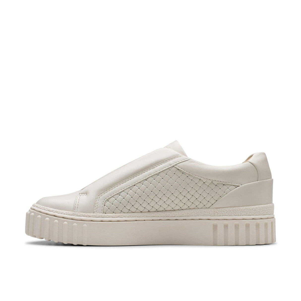 Clarks Women's Mayhill Bay Off White Leather Shoes - A&M Clothing & Shoes - Westlock