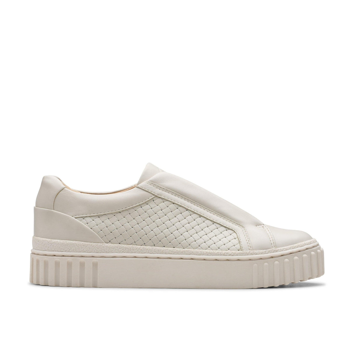 Clarks Women's Mayhill Bay Off White Leather Shoes - A&M Clothing & Shoes - Westlock