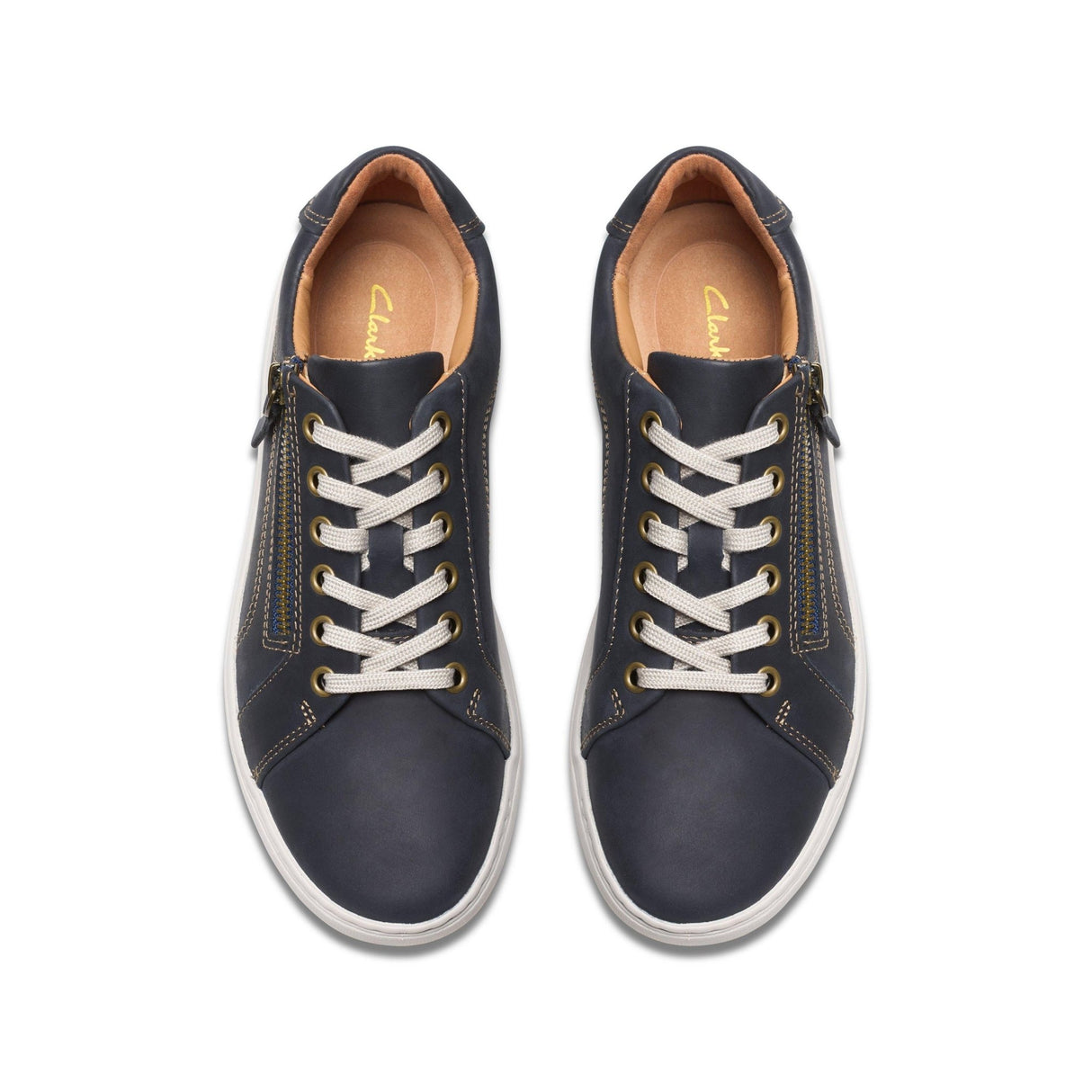 Clarks Women's Nalle Lace Navy Nubuck Shoes - A&M Clothing & Shoes - Westlock