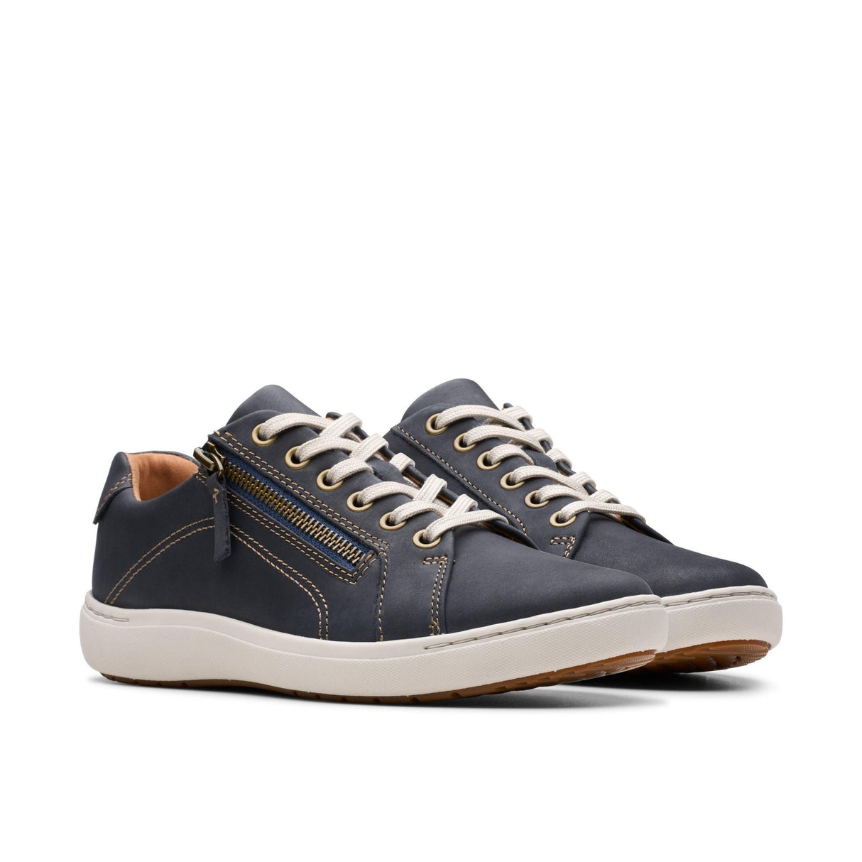 Clarks Women's Nalle Lace Navy Nubuck Shoes - A&M Clothing & Shoes - Westlock