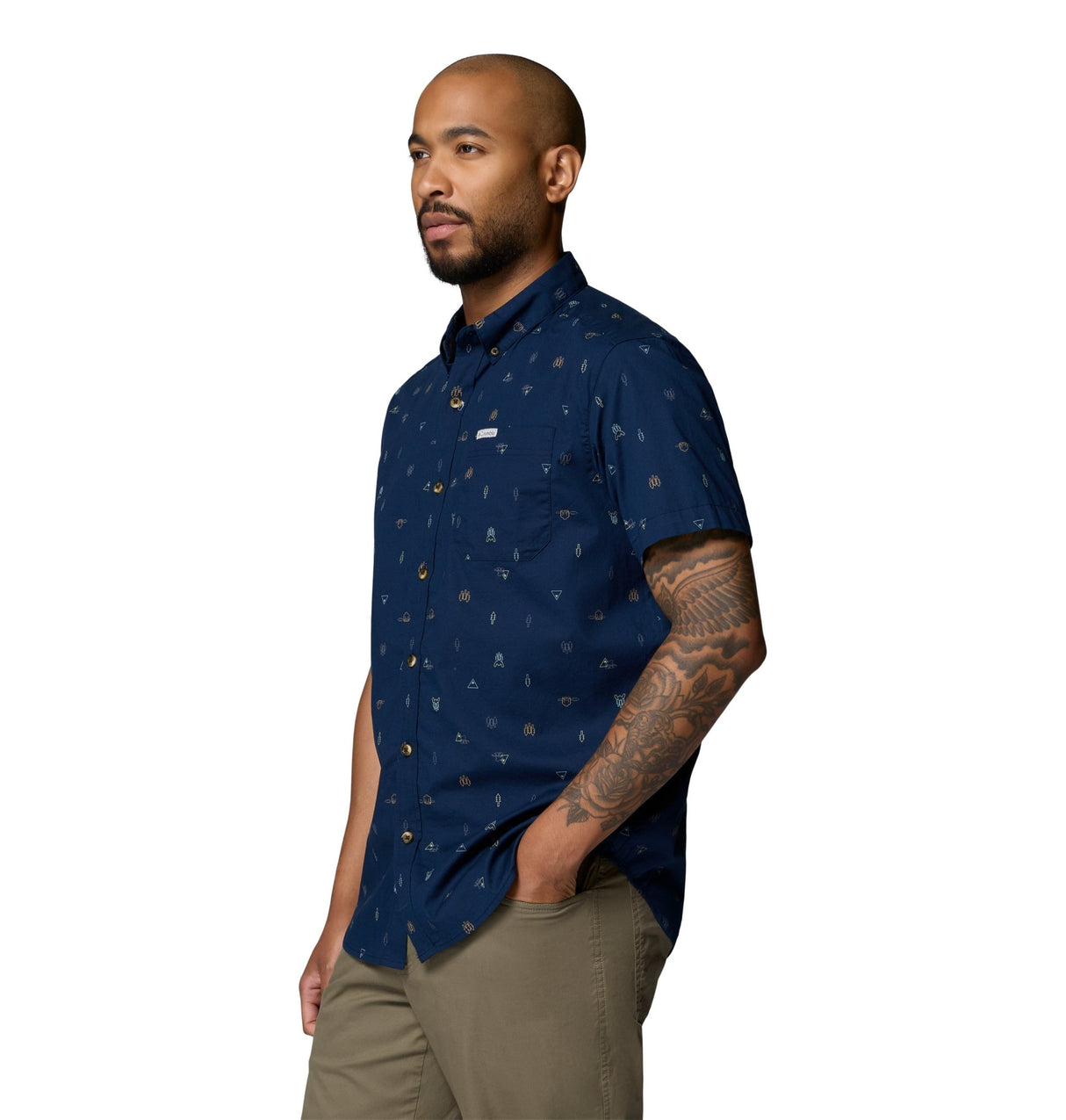Columbia Men's Rapid Rivers Printed Short Sleeve Shirt - A&M Clothing & Shoes