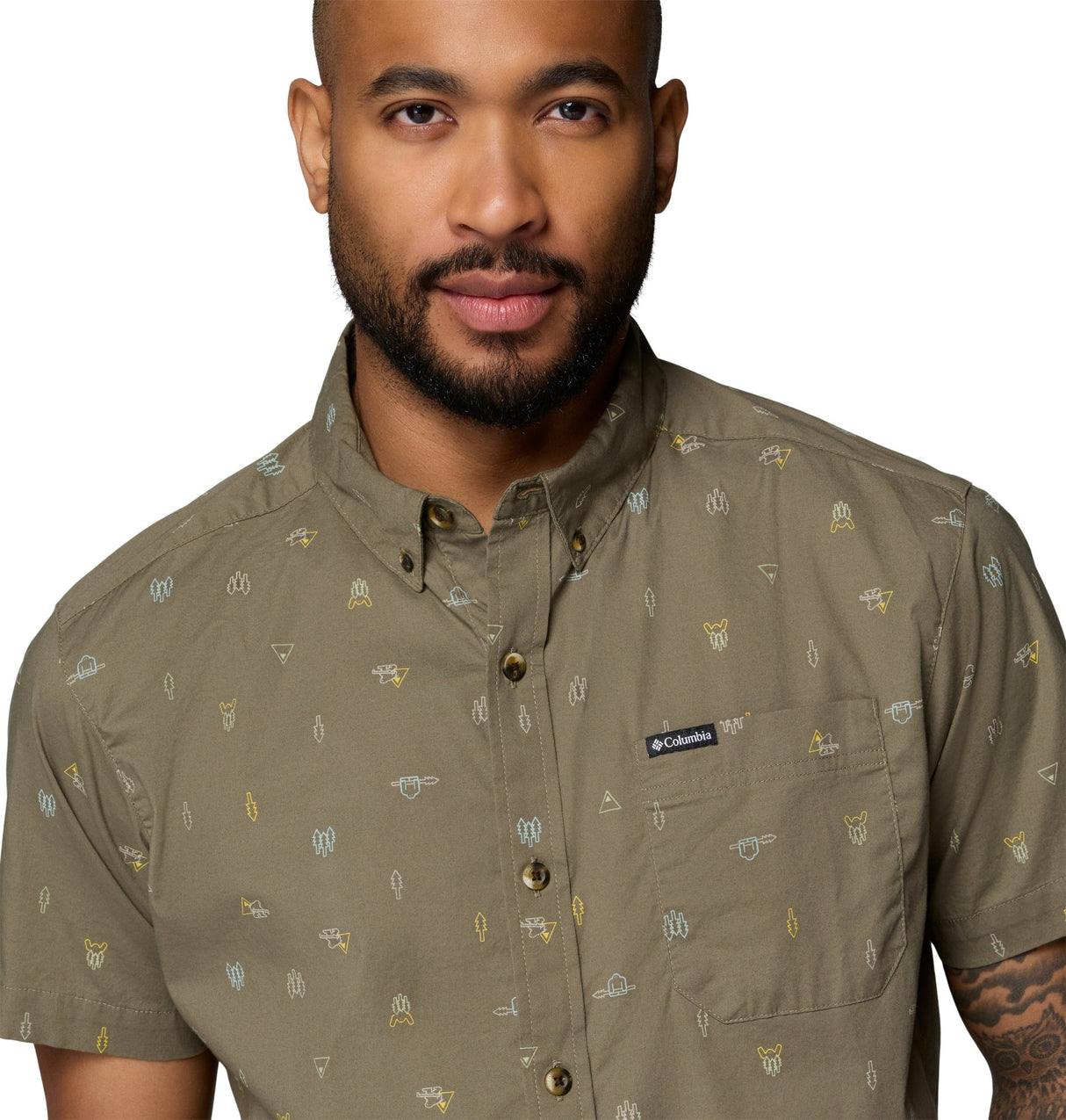 Columbia Men's Rapid Rivers Printed Short Sleeve Shirt - A&M Clothing & Shoes