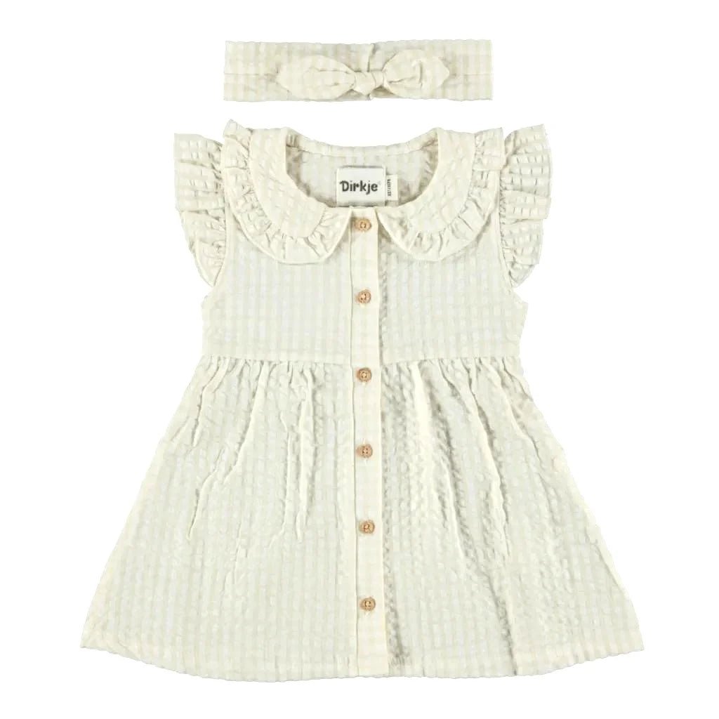 Dirkje Baby Girls Ruffle Sleeve Dress & Headband Set - A&M Clothing & Shoes