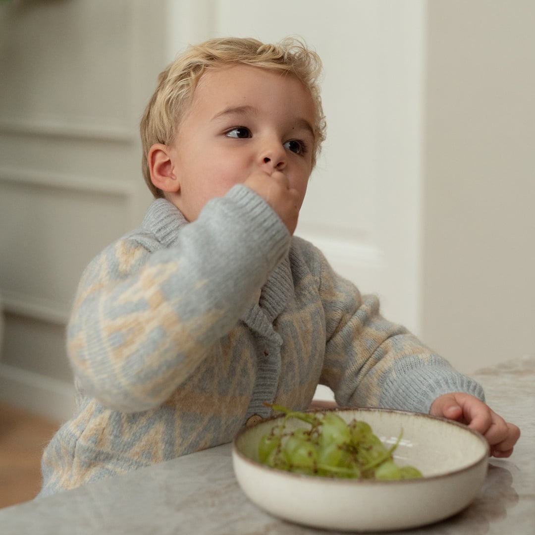Dirkje Baby Boys Button-Up Cardigan - Harbour Mist