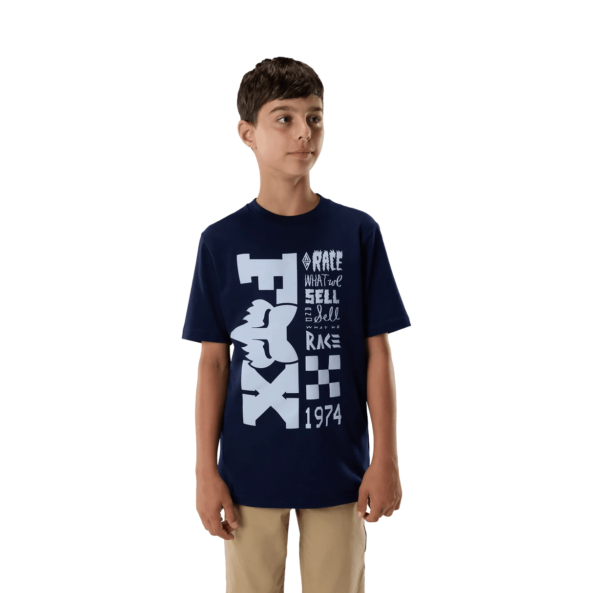 Fox Youth Boys Bend Short Sleeve T-Shirt - Navy