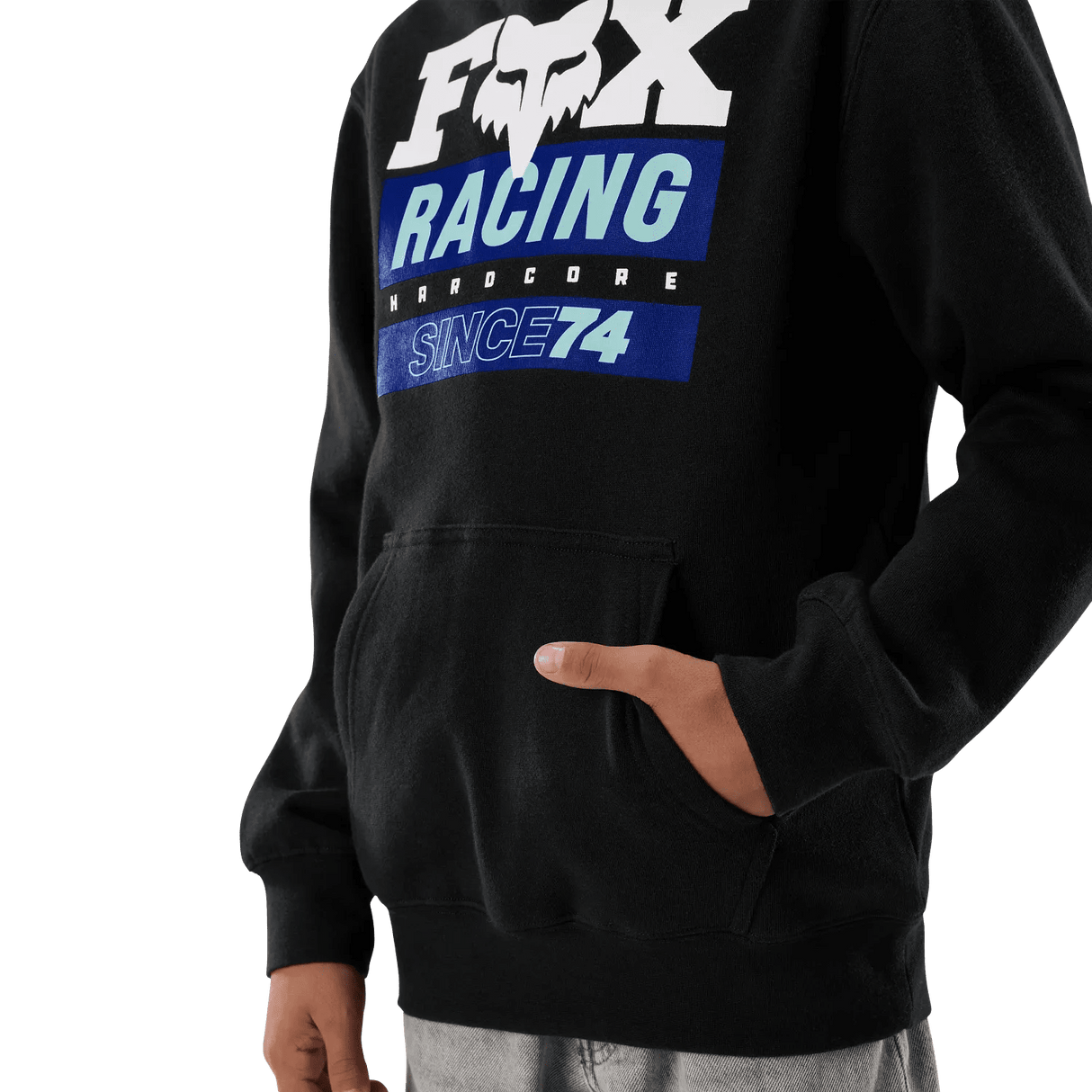 Fox Youth Boys Since 74 Fleece Pullover Hoodie - Black