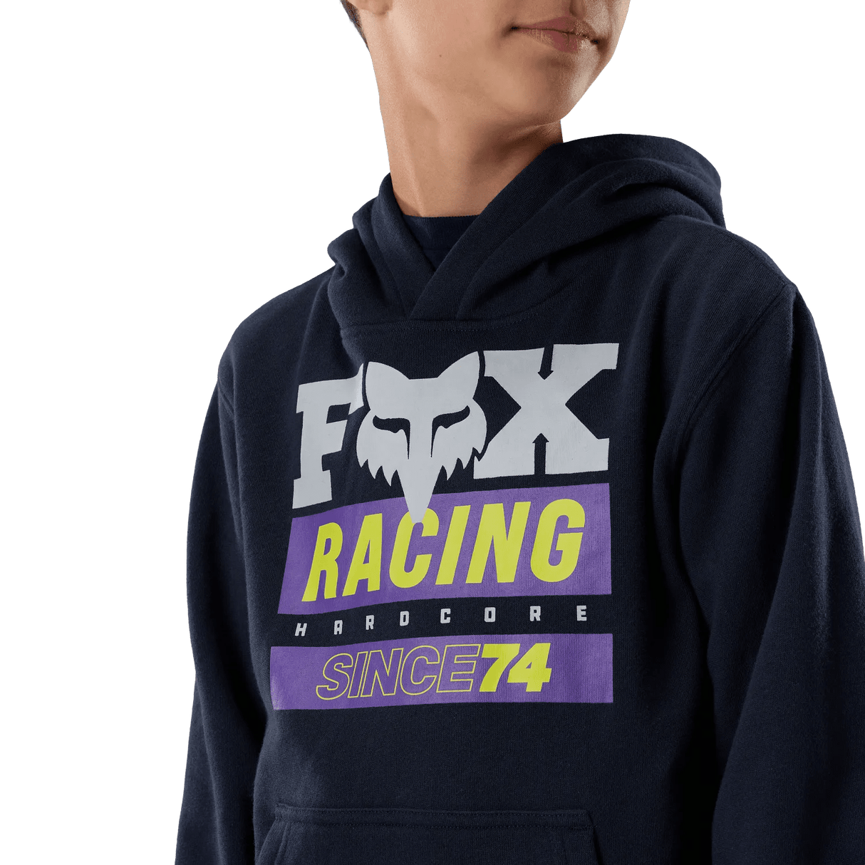 Fox Youth Boys Since 74 Fleece Pullover Hoodie - Midnight