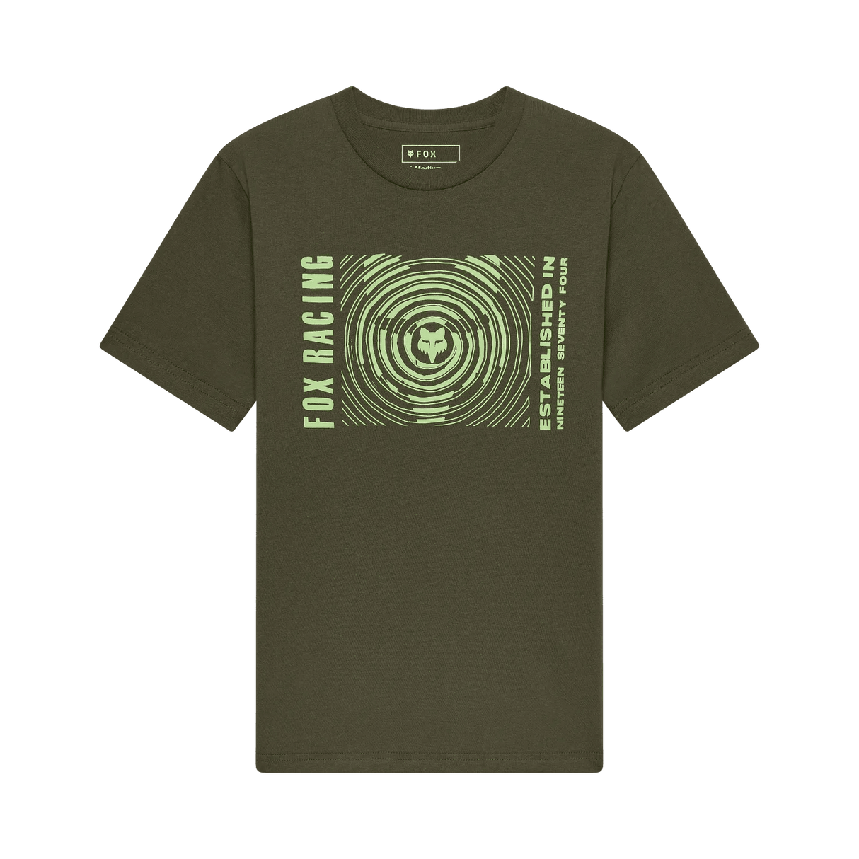 Fox Youth Boys Warped Short Sleeve T-Shirt - Dark Green