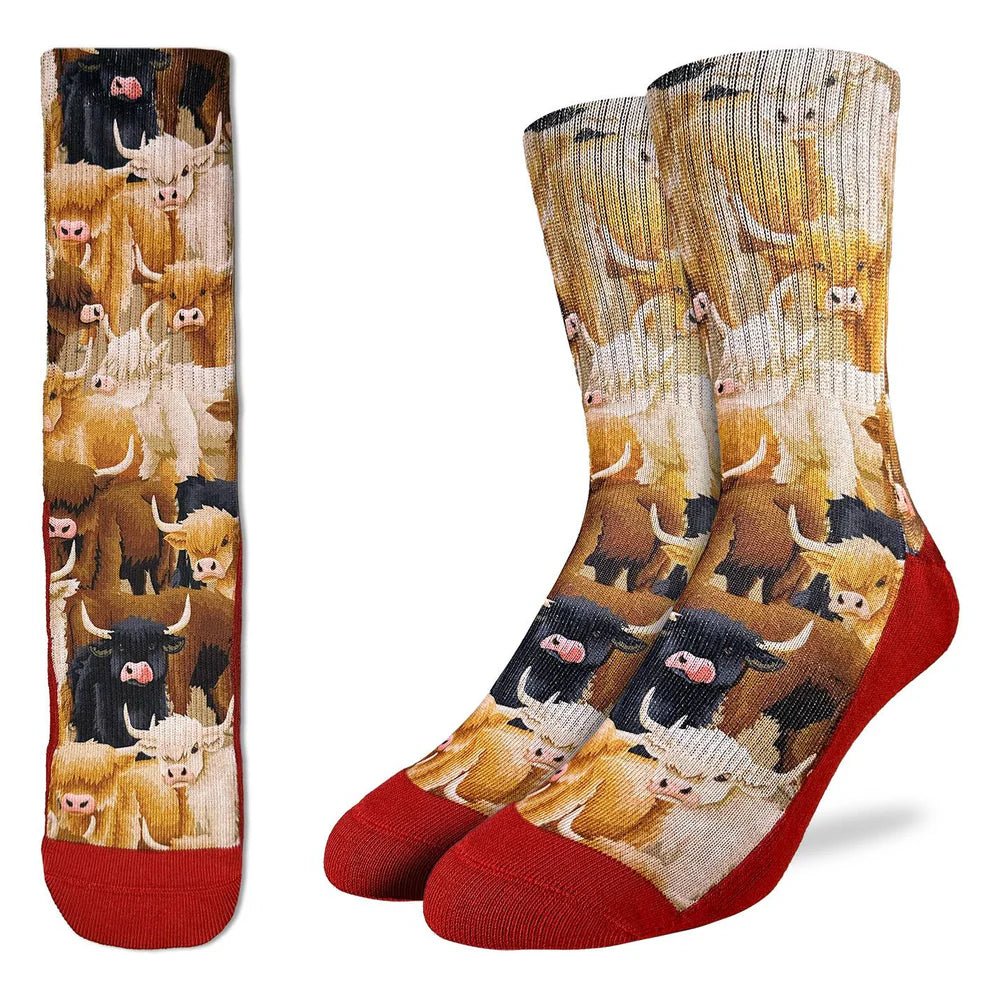 Good Luck Sock Men's Highland Cows - A&M Clothing & Shoes