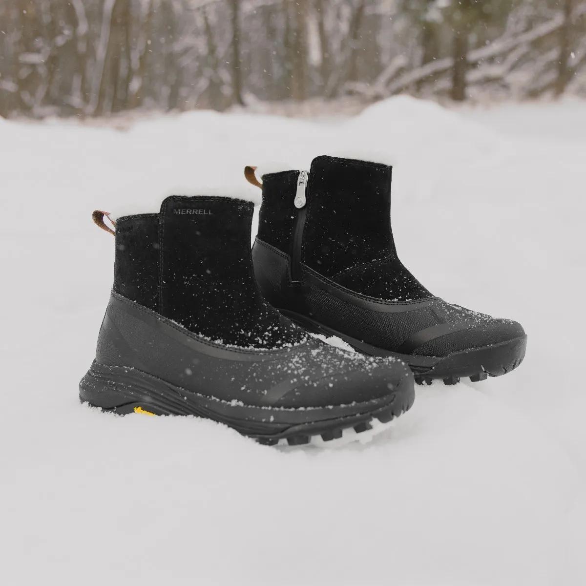 Merrell Women's Siren 4 Thermo Pull On WP Zip Winter Boots Black