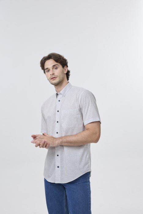 Leo Chevalier Men's Non - Iron SS Sport Shirt - A&M Clothing & Shoes