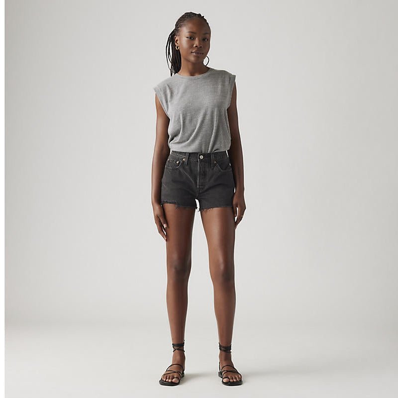 Levi's Women's 501 Original Short Lunar Black - A&M Clothing & Shoes - Westlock