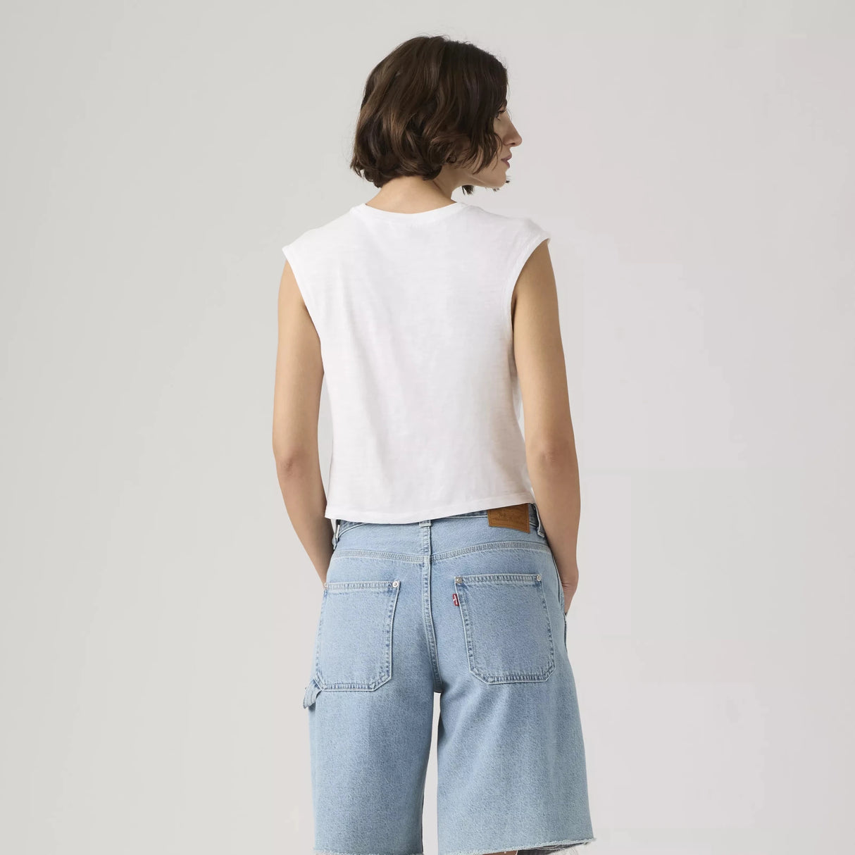 Levi's Women's Jemma Knot Bright White Slub T-Shirt - A&M Clothing & Shoes