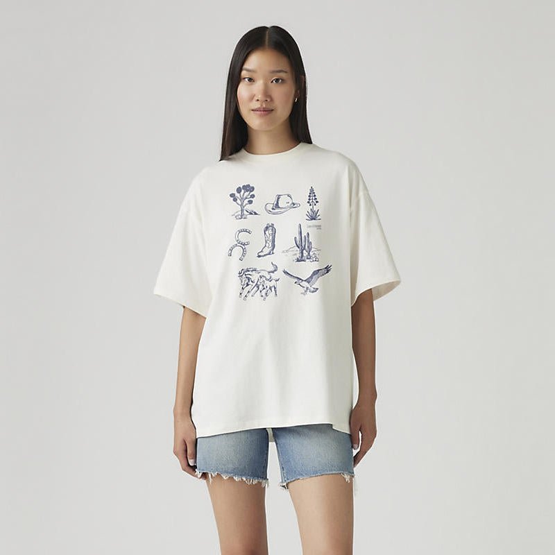 Levi's Women's Short Stack Tee Western Icon - A&M Clothing & Shoes - Westlock
