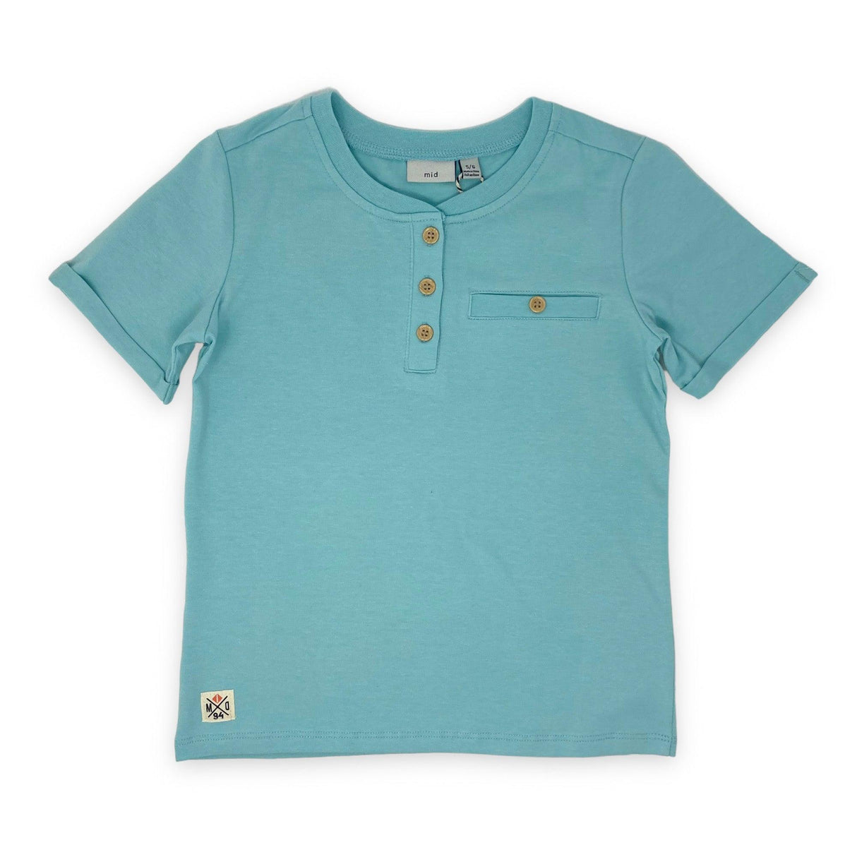 Mid Kids Boys SS Henley T-shirt - A&M Clothing & Shoes - Westlock