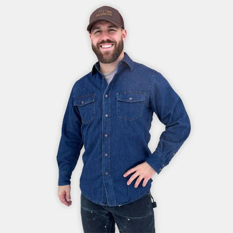 MWG Men's Denim Welders Shirt - A&M Clothing & Shoes - Westlock