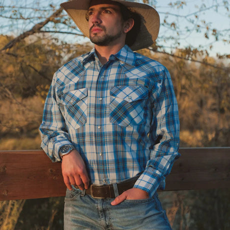 MWG Men's Plaid Longsleeve Snap Shirt - A&M Clothing & Shoes - Westlock