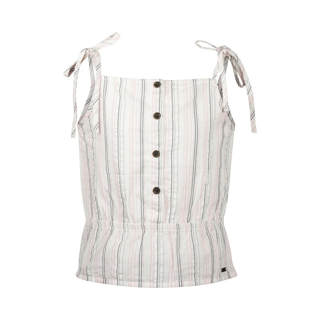 No Way Monday Youth Girls Button Front Tie Strap Top - A&M Clothing & Shoes