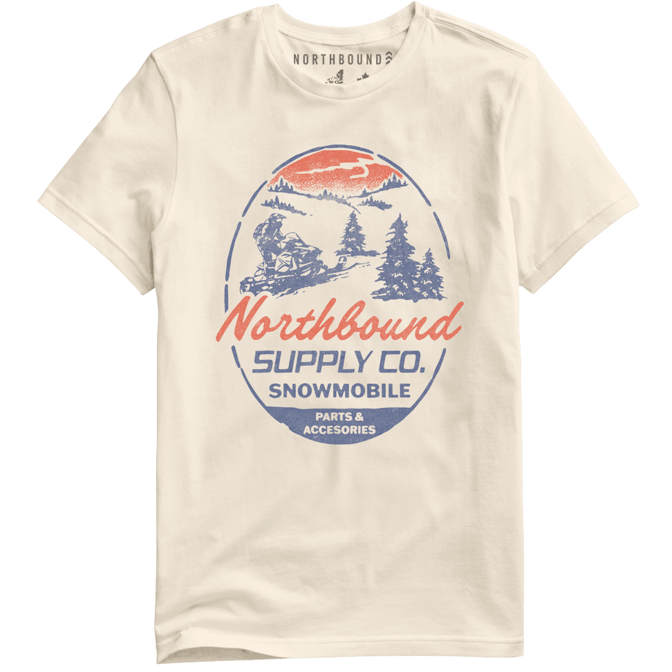 Northbound Men's Snowmobile T-Shirt - Natural